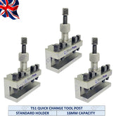 3 Pack T51 T1 Quick Change Tool Holders | 16mm Capacity for Boxford & Small Harrison Lathes | Bluefox Tools | UK STOCK