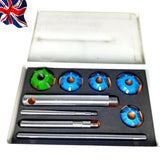 5 Piece Carbide Tipped Valve Seat Face Cutter Set | 20° & 45° Double-Sided Cutters | Bluefox Tools | UK STOCK