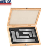 🎯 Precision Engineers Square Set 2" 3" 4" & 6" 4pc Hardened Squares In Wooden