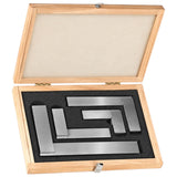 🎯 Precision Engineers Square Set 2" 3" 4" & 6" 4pc Hardened Squares In Wooden