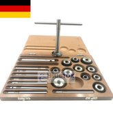 12 Piece Valve Seat & Face Cutter Set with Guides & Handles | Vintage Car & Motorcycle Engine Repair Kit | DE