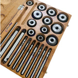 12 Piece Valve Seat & Face Cutter Set with Guides & Handles | Vintage Car & Motorcycle Engine Repair Kit | DE