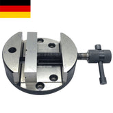 100mm Round Vice for 4" (100mm) Rotary Milling Table with M6 T-Nuts | Cast Iron | Bluefox Tools | DE