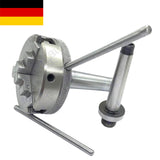 65mm (2-1/2") 3-Jaw Mini Lathe Chuck with MT1 & MT2 Arbors | M14 x 1 Thread | Self-Centering | Bluefox Tools | DE