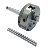 65mm (2-1/2") 3-Jaw Mini Lathe Chuck with MT1 & MT2 Arbors | M14 x 1 Thread | Self-Centering | Bluefox Tools | DE