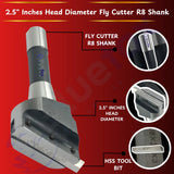 R8 Fly Cutter with 3/8" HSS Square Tool Bit | 2-1/2" Fly Cutter for Bridgeport Milling Machines | UK STOCK