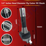 R8 Fly Cutter with 3/8" HSS Square Tool Bit | 2-1/2" Fly Cutter for Bridgeport Milling Machines | UK STOCK