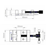 Mini Vertical Slide with 2" (50mm) Precision Steel Vice for Bench Lathe | Instant Milling Attachment | Bluefox Tools | DE
