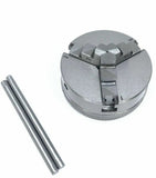 65mm (2-1/2") 3-Jaw Mini Lathe Chuck with MT1 & MT2 Arbors | M14 x 1 Thread | Self-Centering | Bluefox Tools | DE