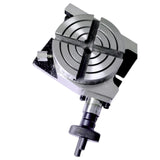 80mm Horizontal Vertical Rotary Table with 80mm 3 Jaw Self Centering Chuck & T-Nuts | Bluefox Tools | UK STOCK