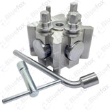 T2 Dixon Type Quick Change Tool Post Set with 2 Standard Tool Holders, 26mm Tool Capacity, 97x97x72mm Main Block for Colchester Student Master Lathe | UK STOCK