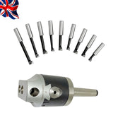 50mm Boring Head Set with MT3 Holder – 9pcs 12mm Boring Bars – Precision Milling & Boring Tool UK STOCK