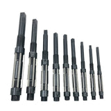 BlueFox Tools 9 Piece Adjustable Hand Reamer Set H4–H12 | 15/32" to 1-3/16" (11.9–30.16mm) Precision Carbon Steel Reamer Kit