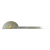 BlueFox Tools Stainless Steel 0-180° Protractor Angle Gauge with Measuring Ruler | Precision Angle Finder & Layout Tool