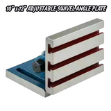 BlueFox Tools 10" x 12" Adjustable Swivel Angle Plate | Tilting Milling Table | Precision Ground Cast Iron Angle Plate | 0°–90°