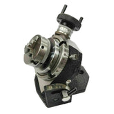 BlueFox Tools 4" (100mm) Tilting Rotary Table with 65mm 3 Jaw Self Centering Chuck | M14×1 Thread | 36:1 Milling Machine Rotary Table