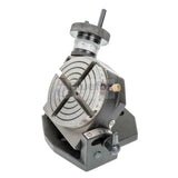 BlueFox Tools 4" (100mm) Tilting Rotary Table with 100mm 3 Jaw Self-Centering Chuck & Backplate | 36:1 Gear Ratio | Milling Machine Rotary Table
