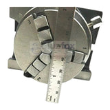 BlueFox Tools 3" (75mm) Horizontal Vertical Rotary Table with 65mm 3 Jaw Self Centering Chuck & Backplate | Milling Machine Rotary Table Set