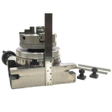 BlueFox Tools 3" (75mm) Horizontal Vertical Rotary Table with 65mm 3 Jaw Self Centering Chuck & Backplate | Milling Machine Rotary Table Set