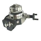 BlueFox Tools 3" (75mm) Tilting Rotary Table with 65mm 3 Jaw Self Centering Chuck & Backplate | 0–90° Milling Machine Rotary Table