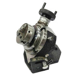 BlueFox Tools 3" (75mm) Tilting Rotary Table with 65mm 3 Jaw Self Centering Chuck & Backplate | 0–90° Milling Machine Rotary Table