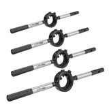 BlueFox Tools Round Stock Die Handle Set 4 Piece | 13/16", 1", 1-1/2" & 2" Die Holders | External Thread Cutting Tool Set