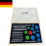 23 Piece Carbide Tipped Valve Seat Cutter Set | 12 Cutters with Pilots for Classic Engine Restoration | DE