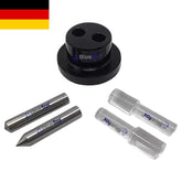 Bluefox Optical Center Punch Tool Kit with Acrylic Target Lens & Precision Center Punches | DE