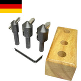 3 Piece Round Fly Cutter Set 3/8" Shank with HSS Tools | 14mm, 19mm & 22mm Heads | DE