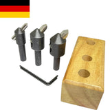 3 Piece Round Fly Cutter Set 3/8" Shank with HSS Tools | 14mm, 19mm & 22mm Heads | DE