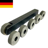 12mm Straight Shank Knurling Tool with 6 HSS Knurl Wheels | Mini Lathe Knurling Set | DE