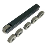 12mm Straight Shank Knurling Tool with 6 HSS Knurl Wheels | Mini Lathe Knurling Set | DE