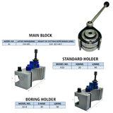 A1 Multifix Quick Change Tool Post Set 40 Position with AD2090 & AB2090 Holders for Lathe | DE