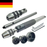 MT3 Lathe Tailstock Tap & Die Holder Set | 8 Piece Threading & Tapping Kit | DE