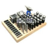56 Pcs Jumbo Dapping Punch Set with Steel Swage Block, Doming Punches, Horn Anvil & Jewelry Forming Kit | DE