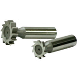 10 Piece HSS Woodruff Key Cutter Set with Wooden Stand | Keyseat Milling Cutters 1/2" Shank | DE
