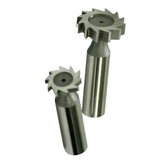10 Piece HSS Woodruff Key Cutter Set with Wooden Stand | Keyseat Milling Cutters 1/2" Shank | DE