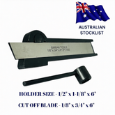 3/4" Parting Cut Off Tool Holder with 1/8" M2 HSS Blade | 7/8" Center Height | Straight Shank
