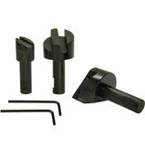 Fly Cutter Holder Set of 3 Pcs with 1/2″ Shank – HSS Square Tool Bits & Wooden Stand