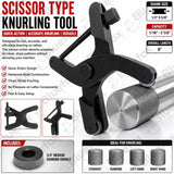 BlueFox Tools 1/2" Quick Action Scissor Type Knurling Tool Holder | 1/16"–2-1/4" Capacity | 1/2" x 5/8" Shank with Medium Diamond Knurls
