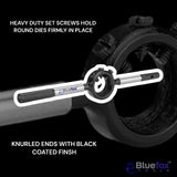 BlueFox Tools Round Stock Die Handle Set 4 Piece | 13/16", 1", 1-1/2" & 2" Die Holders | External Thread Cutting Tool Set