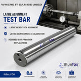 🔧 BLUEFOX TOOLS 40mm × 400mm Lathe Alignment Test Bar – EN31 Hardened & Ground Parallel Shank Mandrel