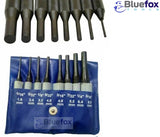 🔧 BLUEFOX TOOLS Short Drive Pin Punch Set of 8 Pieces – Hardened & Ground Tool Steel | 4" Length
