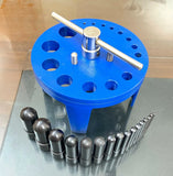 🔧 BLUEFOX TOOLS Gasket Punch Table Set 6–38mm – 16-Piece Heavy-Duty Steel Hole Punching Tool