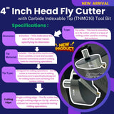 4″ (100mm) Fly Cutter with Carbide Indexable Tip TNMG16 | 3/4″ Shank Heavy Duty Milling Fly Cutter
