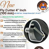 4″ (100mm) Fly Cutter with Carbide Indexable Tip TNMG16 | 3/4″ Shank Heavy Duty Milling Fly Cutter