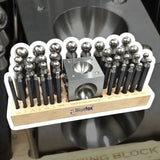 💎 BLUEFOX TOOLS 36-Piece Jewellery Dapping & Doming Block Set | Hardened Steel Punches 3.5–25mm
