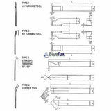 8 Pc HSS Lathe Form Tool Set 6 x 6 x 63mm | M2 Grade High Speed Steel Turning, Boring & Threading Tools with Wooden Box