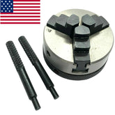 50mm 3 Jaw Mini Lathe Chuck Self Centering | M14×1 Threaded Reversible Jaw Chuck | Precision Tool Steel Jaws