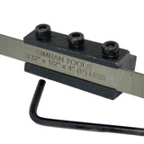T-Type Parting Tool Holder 10mm Shank with 1/2" HSS Parting Blade | Lathe Cut-Off Tool Holder